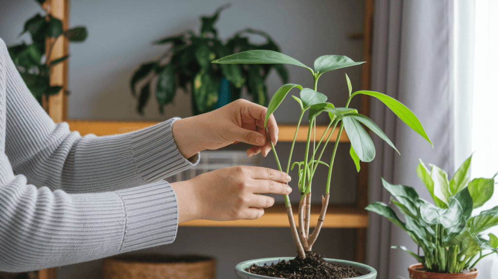green plant - Useful Life Hub a person's hands touching a plant