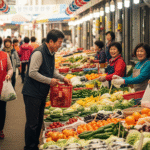 2025년 민생회복 소비쿠폰 총정리 II: 신청 및 사용 방법과 사용처 완전 가이드 a group of people at a market