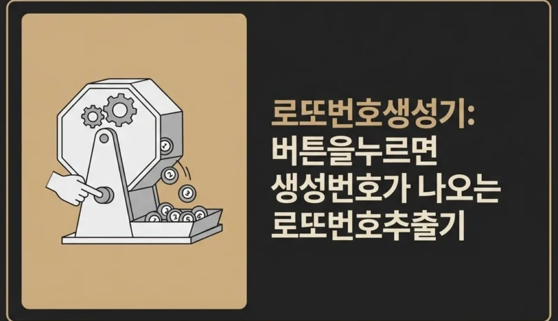 로또번호생성기 - Useful Life Hub 로또번호생성기 썸네일 이미지 – 버튼을 누르면 5세트 로또 생성번호를 자동으로 만들어주는 로또번호추출기 안내