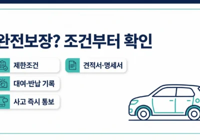 완전보장 조건부터 확인 - Useful Life Hub 카셰어링 완전보장 제한조건, 대여·반납 기록과 사고 즉시 통보를 정리한 미니멀 썸네일