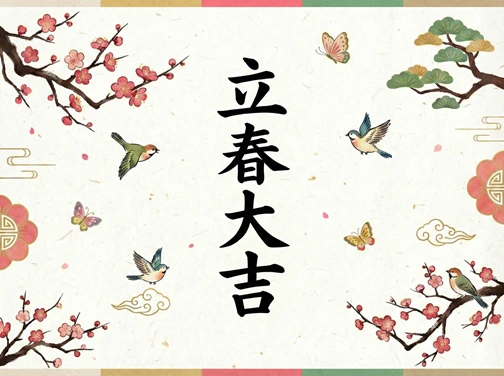 2026년 입춘대길立春大吉 - Useful Life Hub 따뜻한 느낌의 한지 배경 위에 매화, 소나무, 새 일러스트와 함께 중앙에 '立春大吉' 한자가 크게 적힌 4:3 비율의 블로그 썸네일.