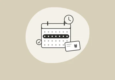 단기 육아휴직 급여 1주 58만 원을 표시한 썸네일, 한 주가 강조된 달력과 원화 지폐 일러스트